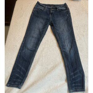 Baby Phat Girls 11 Denim Jeans Blue Distressed Embellished Logo‎ Pocket Skinny